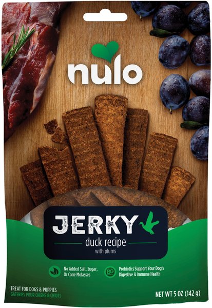 Nulo Freestyle Grain-Free Duck Recipe With Plum Jerky Dog Treats, 5-oz bag slide 1 of 2
