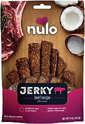 Nulo Freestyle Grain-Free Beef Recipe with Coconut Jerky Dog Treats, 5-oz bag slide 1 of 8