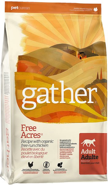 Gather Free Acres Organic Free-Run Chicken Dry Cat Food, 8-lb bag slide 1 of 3