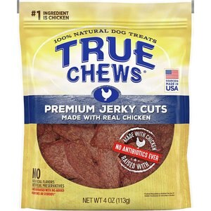 True Chews Premium Jerky Cuts with Real Chicken Dog Treats, 4-oz bag