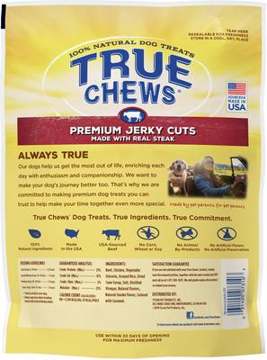 Show full view: True Chews Premium Jerky Cuts with Real Sirloin Steak Dog Treats, 10-oz bag slide 4 of 5