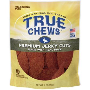 True Chews Premium Jerky Cuts with Real Duck Dog Treats, 12-oz bag