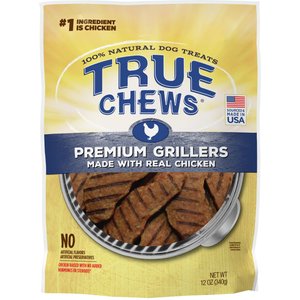 True Chews Premium Grillers with Real Chicken Dog Treats, 12-oz bag