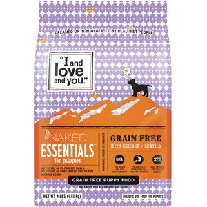 I and Love and You Naked Essentials Puppy Recipe Grain-Free Dry Puppy Food, 4-lb