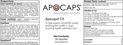 Apocaps CX Apoptogen Formula Dog Supplement, 90 count slide 2 of 3
