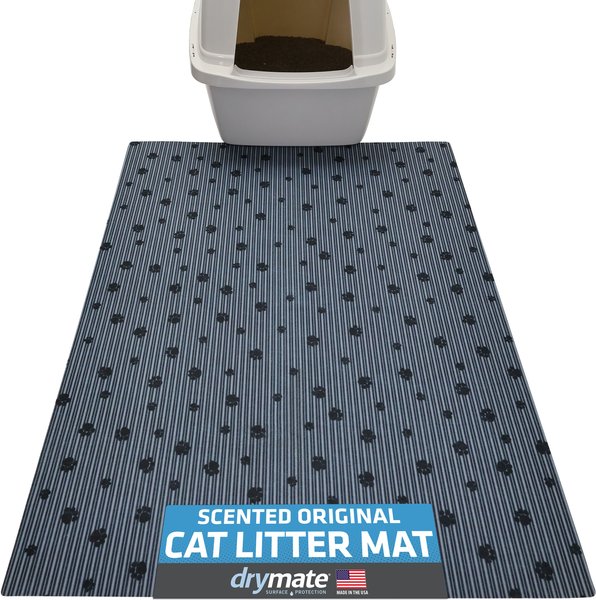 Drymate Linen-Scented Cat Litter Mat, Gray Stripe, X-Large slide 1 of 7