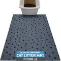 Drymate Linen-Scented Cat Litter Mat, Gray Stripe, X-Large