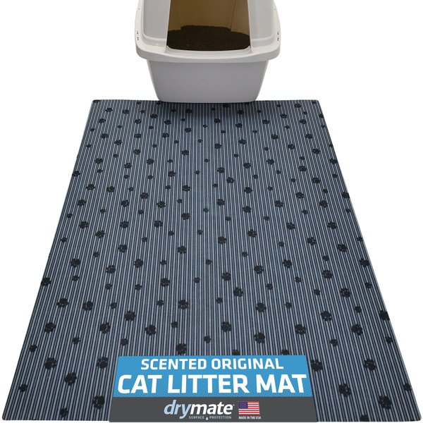 PETFUSION SmartGrip Cat Litter Mat, Gray Twist