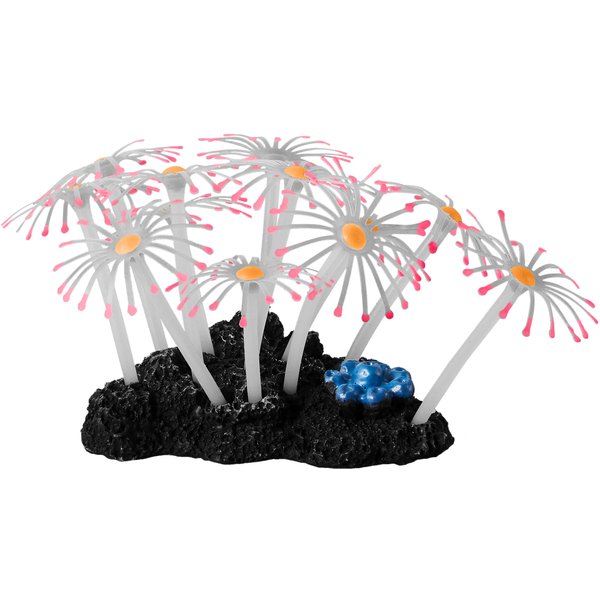 BiOrb Fish Tank Decorations, Aquatic Horn Coral Plant With Weighted Ball (Small Black Aquarium Plant), Artificial Fish Tank Plants To Add Colour