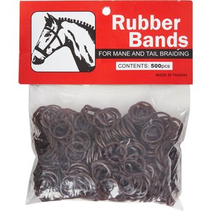 Weaver Leather Horse Mane & Tail Rubber Bands, Brown, 500 count