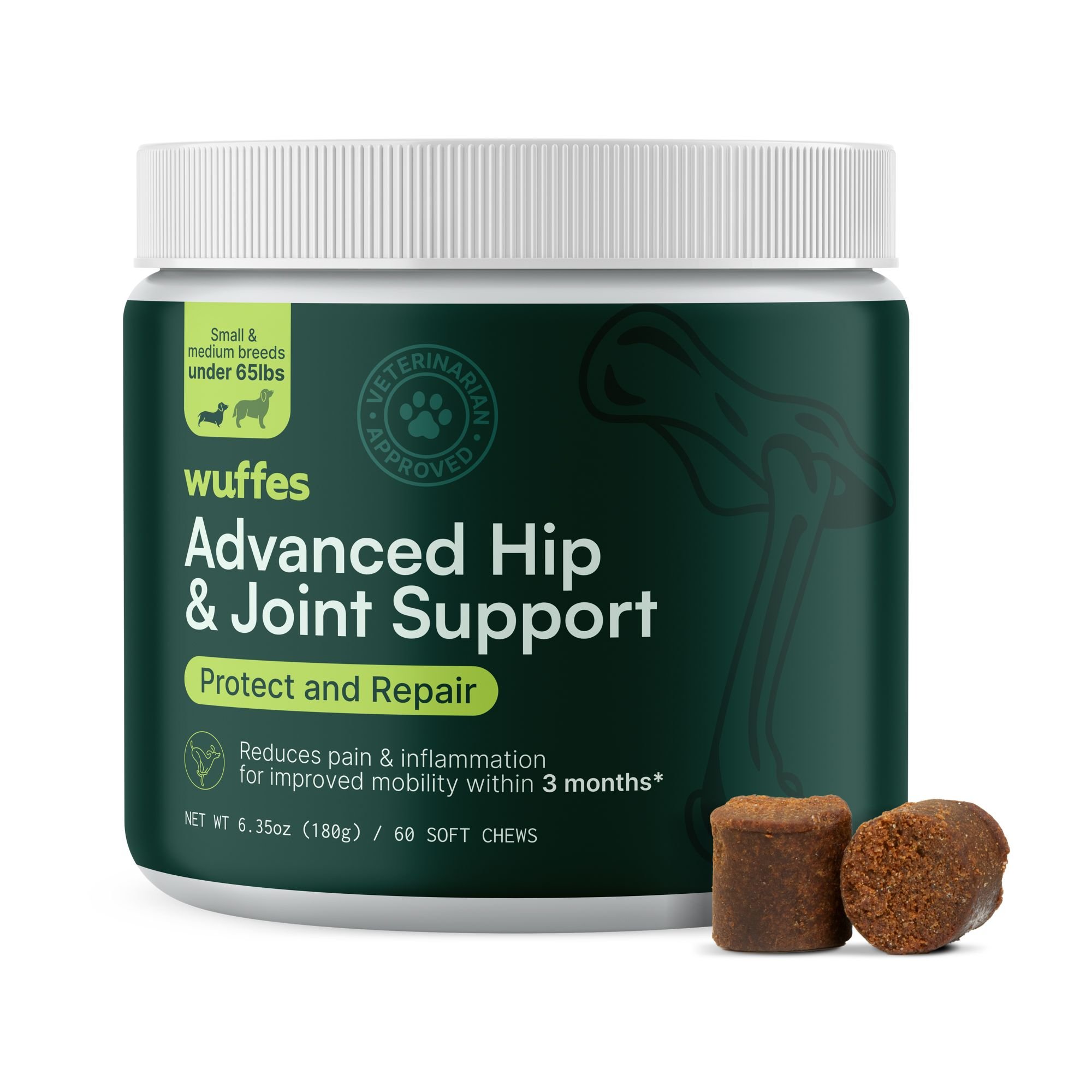 WUFFES Advanced Hip & Joint Supplement with Glucosamine & Chondroitin