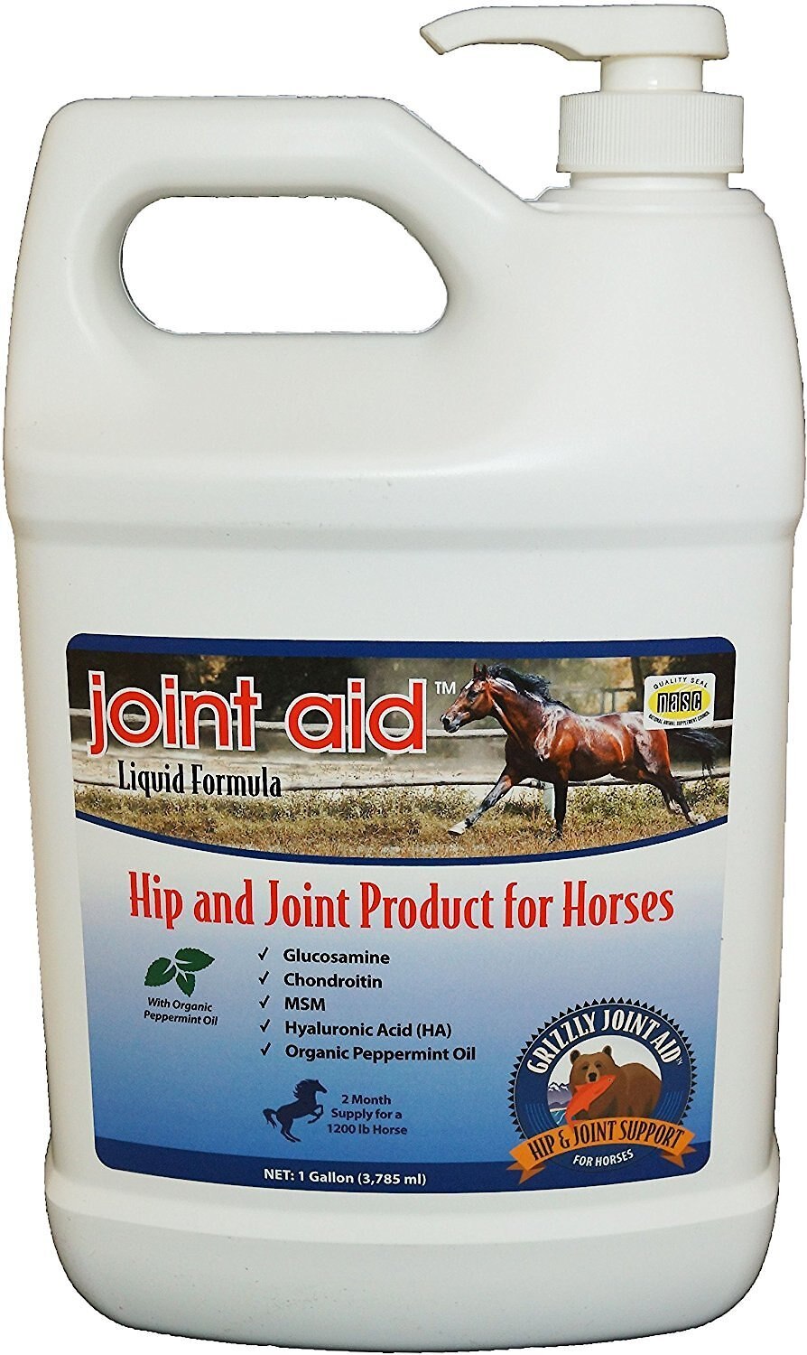 GRIZZLY Joint Aid Liquid Horse Supplement, 1gallon bottle