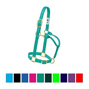 Weaver Leather Original Adjustable Nylon Horse Halter, Emerald Green, Average