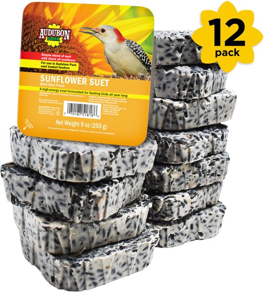  Audubon Park Sunflower Suet Cakes Wild Bird Food, 9-oz box, 12 count