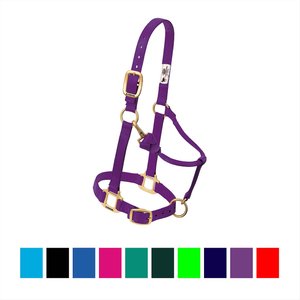 Weaver Equine Original Adjustable Nylon Horse Halter, Purple, Weanling
