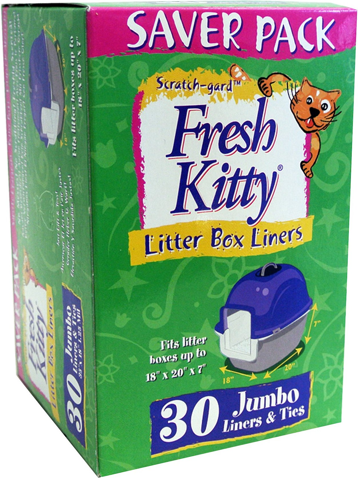 Fresh Kitty 10 Count Super Jumbo Super-Thick Litter Box Liners 