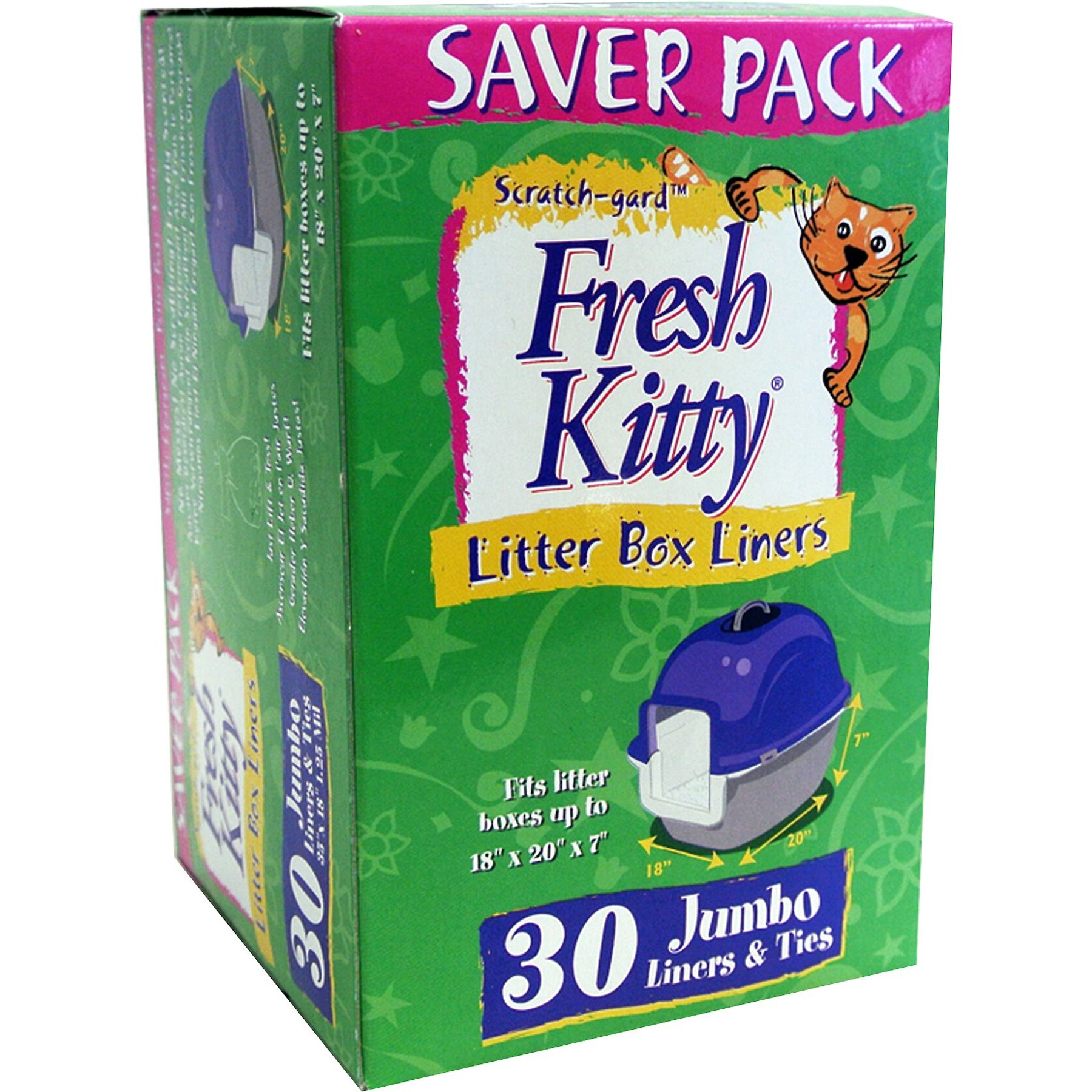 Easy Clean Up Jumbo Drawstring Scented Litter Box Liners bags For Pet Cats