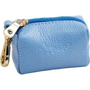 PoisePup Ocean Vibes Leather Poop Bag Dispenser, Blue