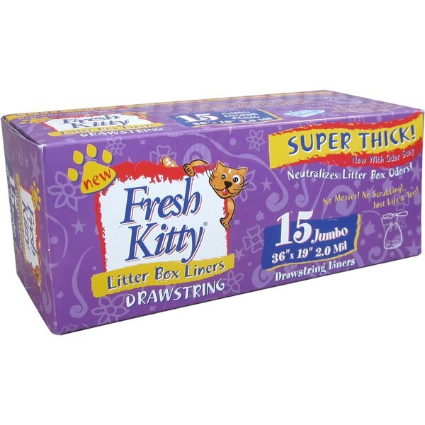 FRESH KITTY Super Jumbo Thick Litter Box Liners, 10 count