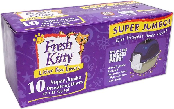 Fresh Kitty Super Jumbo Thick Litter Box Liners, 10 count slide 1 of 3