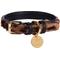 Show in main carousel: PoisePup Wildest One Leather Standard Dog Collar, Black/Leopard, Medium: 12.5 to 15.7-in neck, 3/4-in wide slide 1 of 3