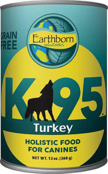 Earthborn Holistic K95 Turkey Recipe Grain-Free Canned Dog Food, 13-oz, case of 12 slide 1 of 9