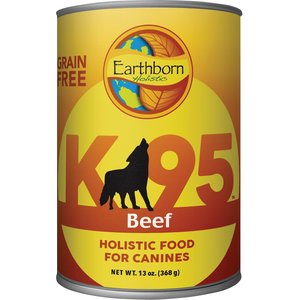 Earthborn Holistic K95 Beef Recipe Grain-Free Canned Dog Food, 13-oz, case of 12