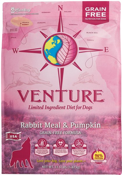 Earthborn Holistic Venture Limited Ingredient Grain-Free Rabbit Meal & Pumpkin Dry Dog Food, 12.5-lb bag slide 1 of 9