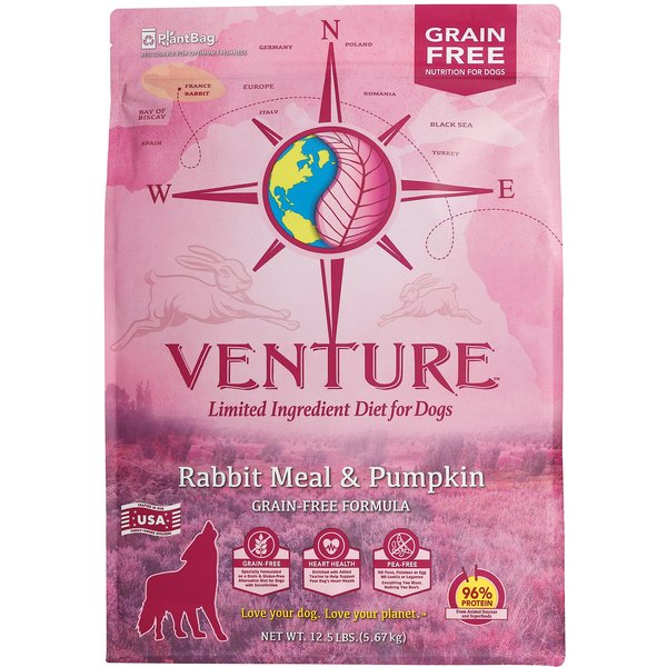 Earthborn Holistic Venture Limited Ingredient Grain-Free Rabbit Meal & Pumpkin Dry Dog Food