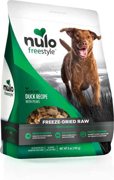 Nulo Freestyle Duck Recipe With Pears Grain-Free Freeze-Dried Raw Dog Food, 5-oz bag slide 1 of 2