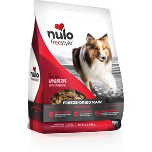 Nulo Freestyle Lamb Recipe with Raspberries Grain-Free Freeze-Dried Raw Dog Food, 5-oz bag