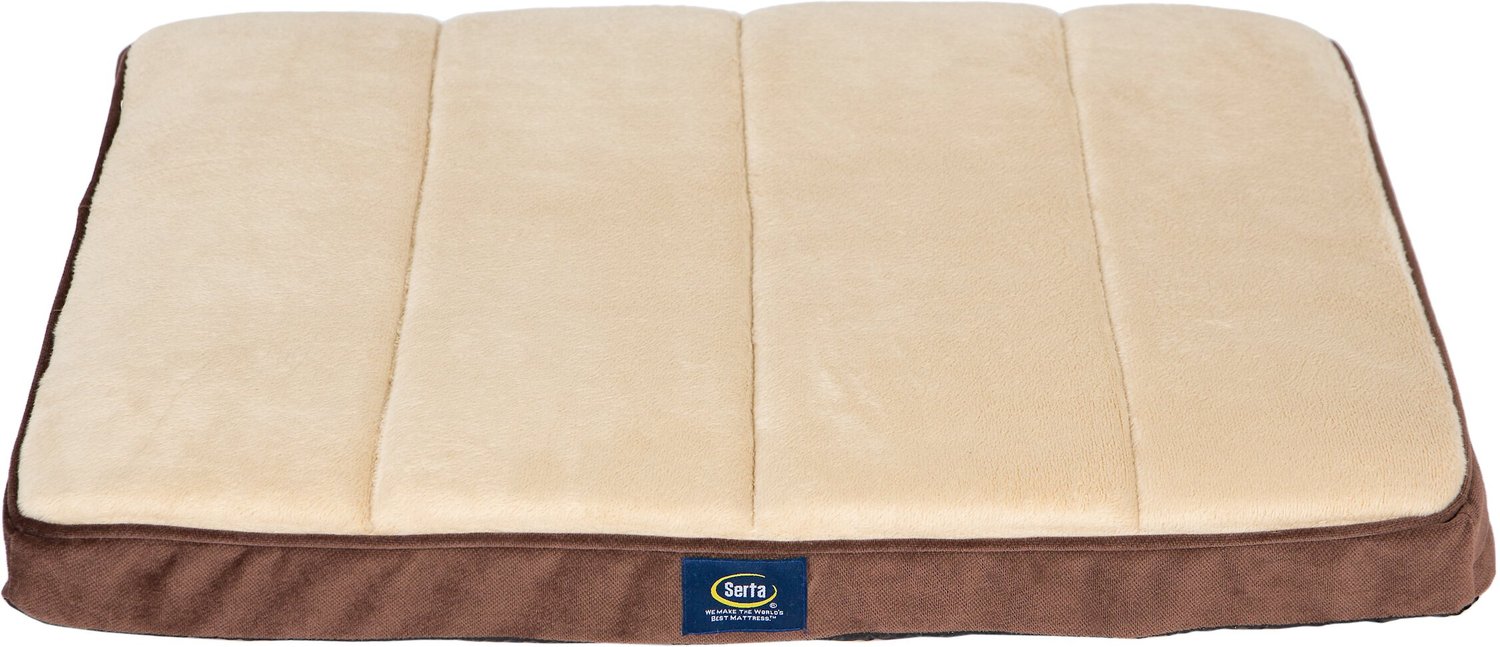 SERTA Orthopedic Memory Foam Dog & Cat Crate Mat, Small, Mocha
