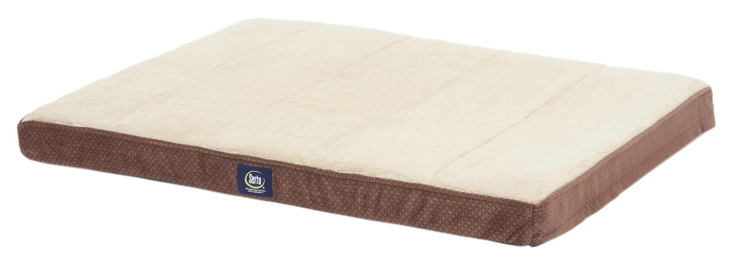 Serta Orthopedic Memory Foam Dog & Cat Crate Mat, Small, Mocha