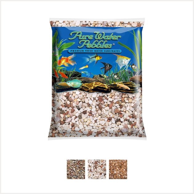 PURE WATER PEBBLES Natural Aquarium Gravel, Custom Blend, 5-lb bag ...