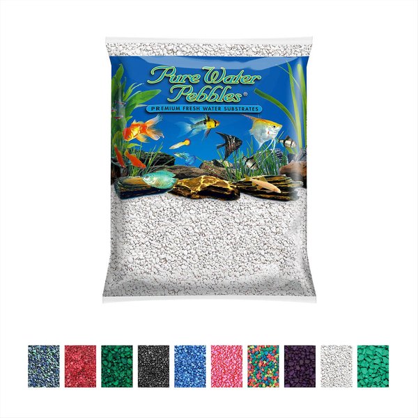 Pure Water Pebbles Coated Aquarium Gravel, Snow White, 5-lb bag slide 1 of 4