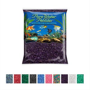 Pure Water Pebbles Coated Aquarium Gravel, Purple Passion, 5-lb bag