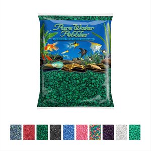Pure Water Pebbles Coated Aquarium Gravel, Emerald Green, 5-lb bag