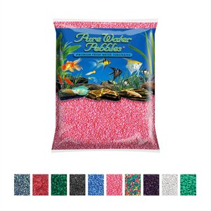 Pure Water Pebbles Coated Aquarium Gravel, Neon Pink, 5-lb bag