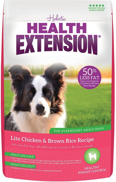 Health Extension Lite Chicken & Brown Rice Recipe Dry Dog Food, 30-lb bag slide 1 of 9