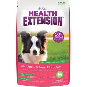 Health Extension Lite Chicken & Brown Rice Recipe Dry Dog Food, 30-lb bag