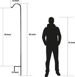 Ashman Black Shepherd Hook, Black, 92-in, 1 count slide 2 of 5