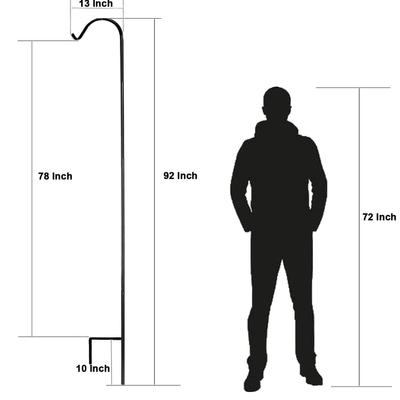 Show full view: Ashman Black Shepherd Hook, Black, 92-in, 1 count slide 4 of 5