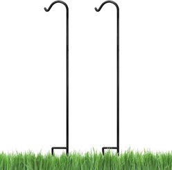 Ashman Black Shepherd Hook, Black, 92-in, 2 count