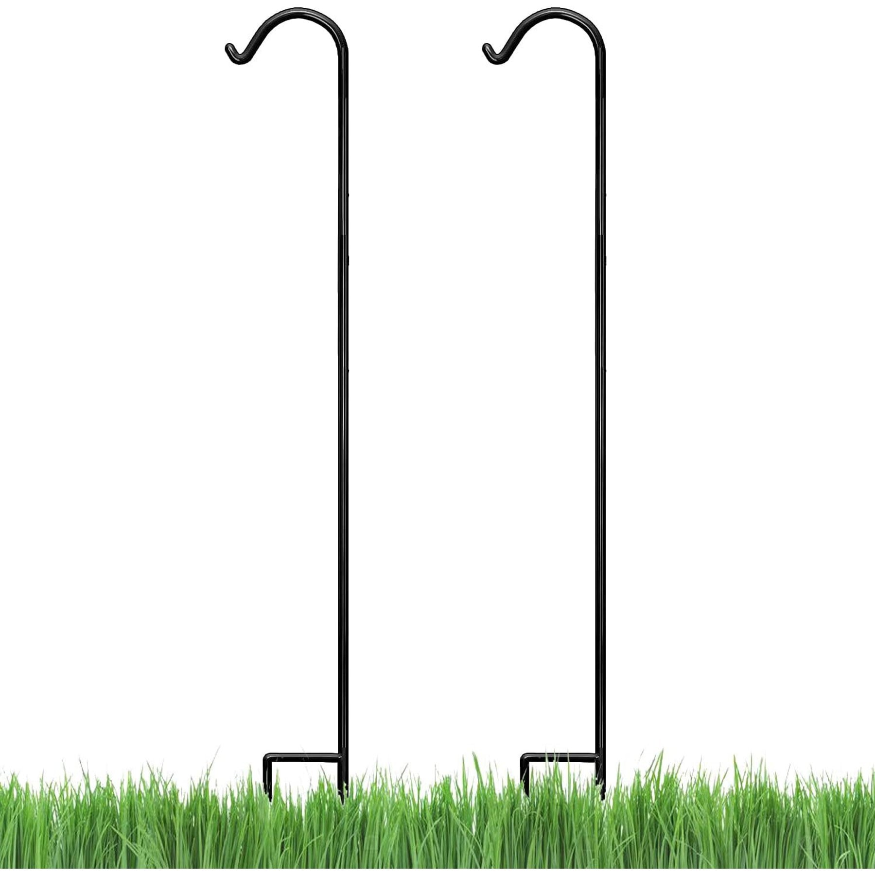 Ashman Black Shepherd Hook, Black, 92-in, 2 count