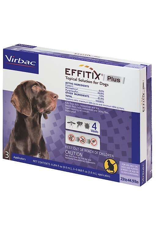 VIRBAC EFFITIX Flea & Tick Spot Treatment for Dogs, 2344.9 lbs