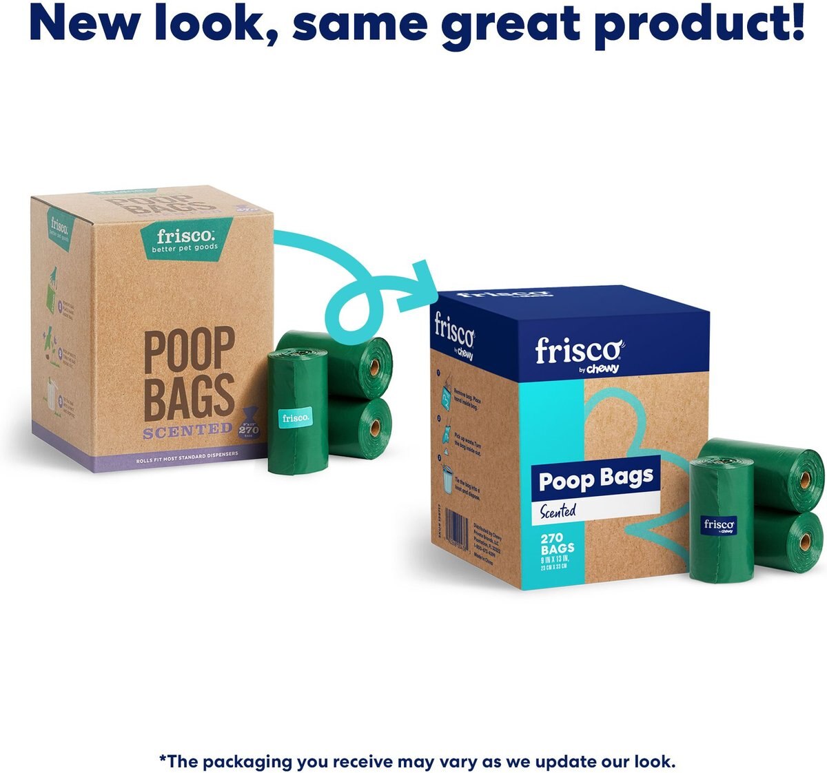 FRISCO Refill Dog Poop Bags Made With 50 Recycled Packaging, Scented