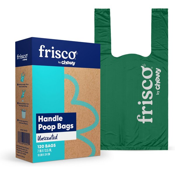 FRISCO Handle Dog Poop Bags, Unscented, 120 count