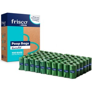 Frisco Refill Dog Poop Bags Made With 50% Recycled Packaging, Unscented, 900 count