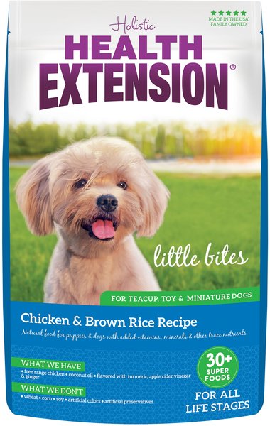 Health Extension Little Bites Chicken & Brown Rice Recipe Dry Dog Food, 30-lb bag slide 1 of 9