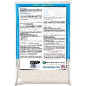 Nature's Ocean Bio-Activ Live Aragonite Saltwater Aquarium Sand, Natural White #1, 40-lb box